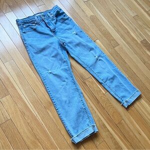 Levi's Light Blue Cropped Jeans